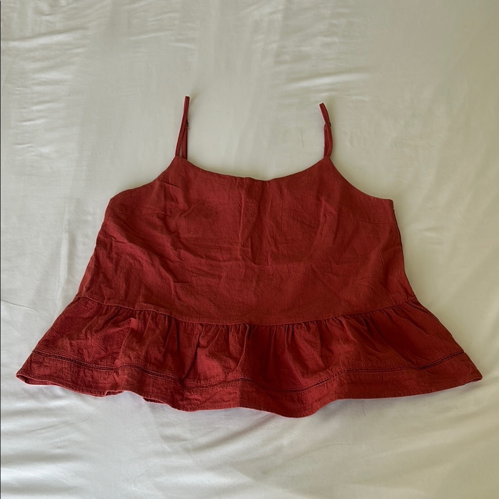 Women's Red Sleeveless Top